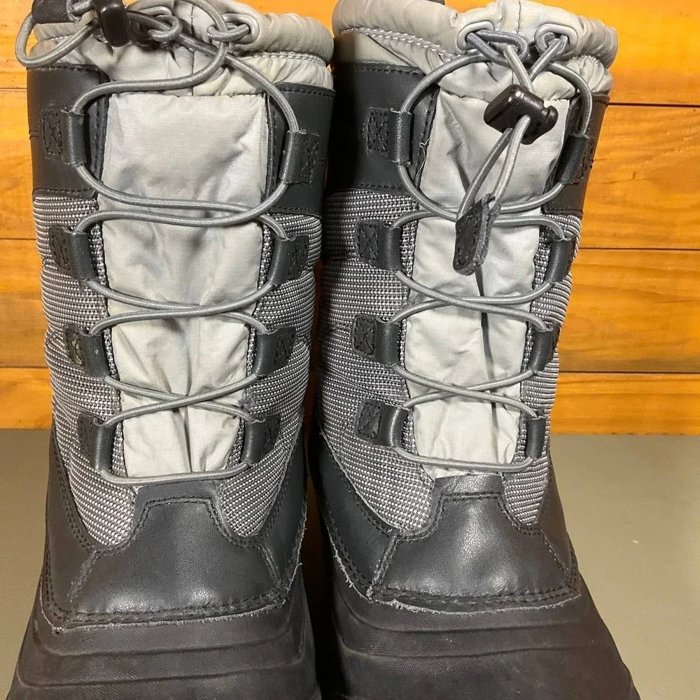 The‎ North Face Alpenglow  IV Waterproof Snow Boots Youth 7 Black Gray NF0A2T5P